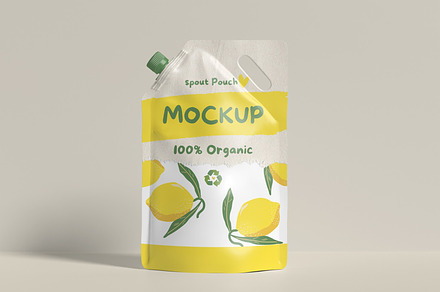 Spouth Pouch Mockup, a Packaging Mockup by HanaSaka_Studio
