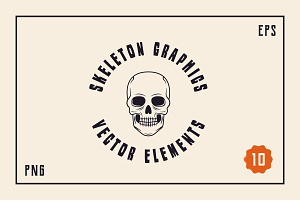 Skeletons icons. Skeleton hands