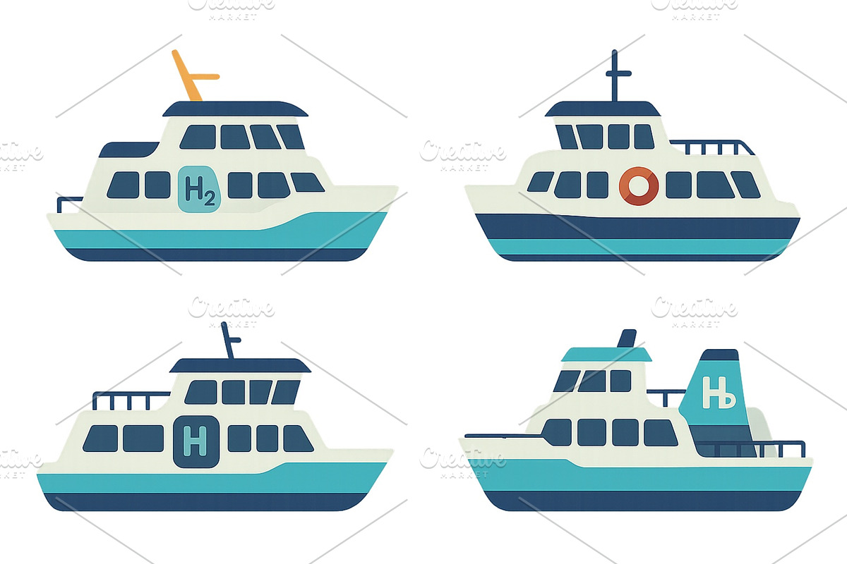 Colorful illustrations of various, a Transportation Illustration by ZinetroN