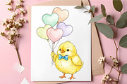 Whimsical Easter Chick Clipart Bundl, an Illustration by RobertsArt (Thumbnail 3 of 5)