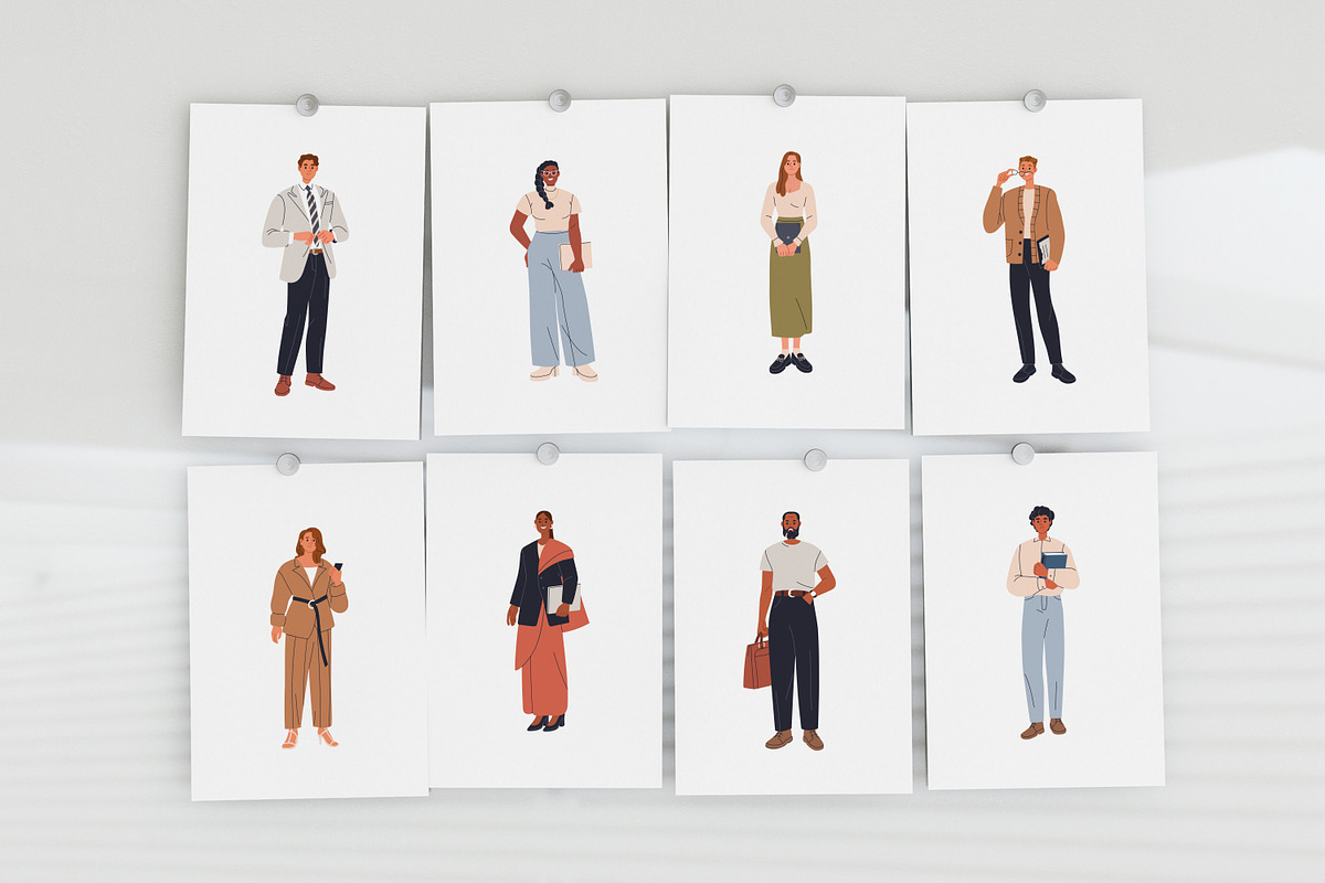 Diverse business people set, banner, a Person Illustration by Good Studio (Photo 17 of 17)
