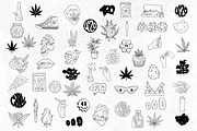 CANNABIS Procreate Stamps, a Brush Add-On by SecondOfJuly (Thumbnail 4 of 6)