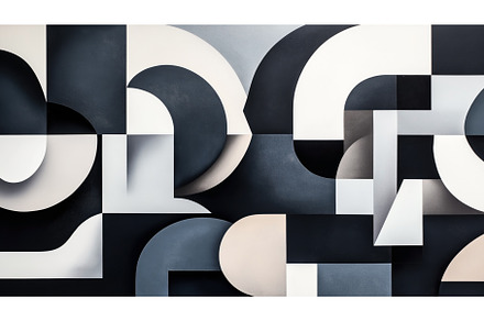Abstract geometric composition with, an Illustration by Sergey Kotenev
