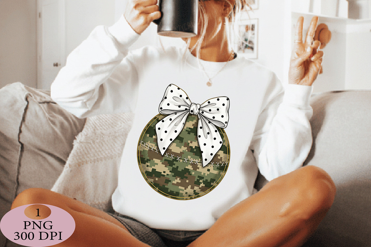 Camouflage Baseball Coquette Png, an Illustration by Daily.Designs (Photo 5 of 5)