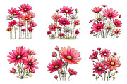 Spring daisy flower clipart, an Illustration by SinaCreation (Thumbnail 5 of 11)