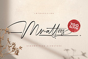 Mrattoos Signature Script Font, a Script Font by alit design (Thumbnail 1 of 15)