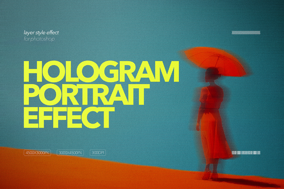 Hologram Portrait Effect, a Layer Style Add-On by Milka (Photo 1 of 6)