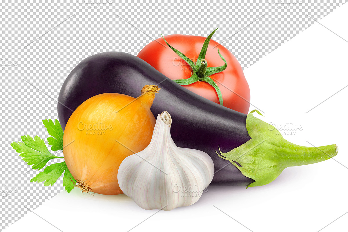 Eggplant and other vegetables preview 2