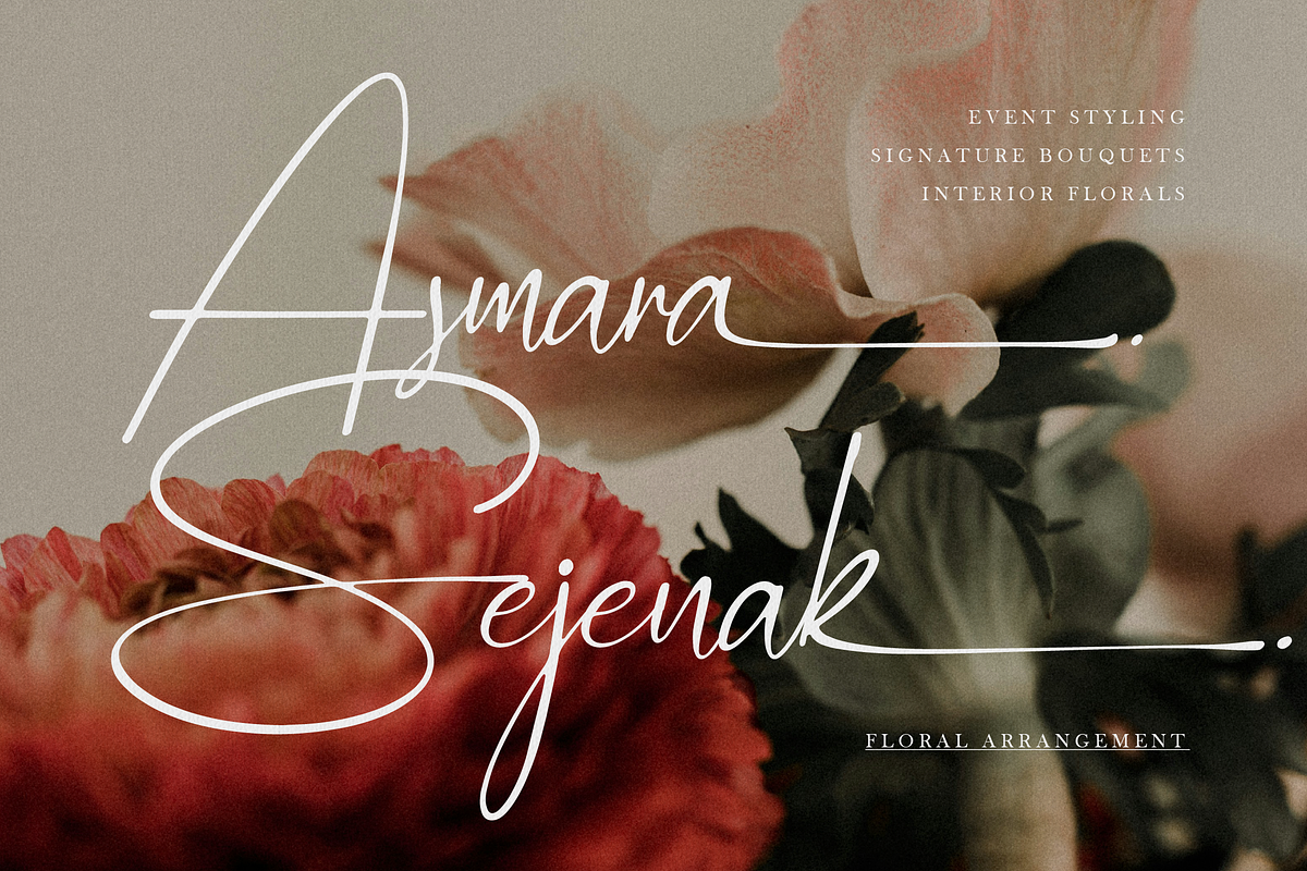 Filontiya Amarilis Modern Signature, a Script Font by Denustudios (Photo 2 of 12)