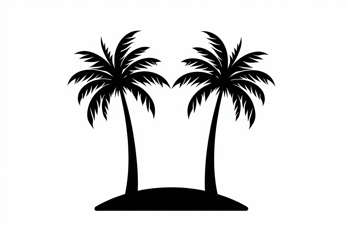 Coconut Tree Silhouette Pack, an Illustration by hafijul (Photo 2 of 9)