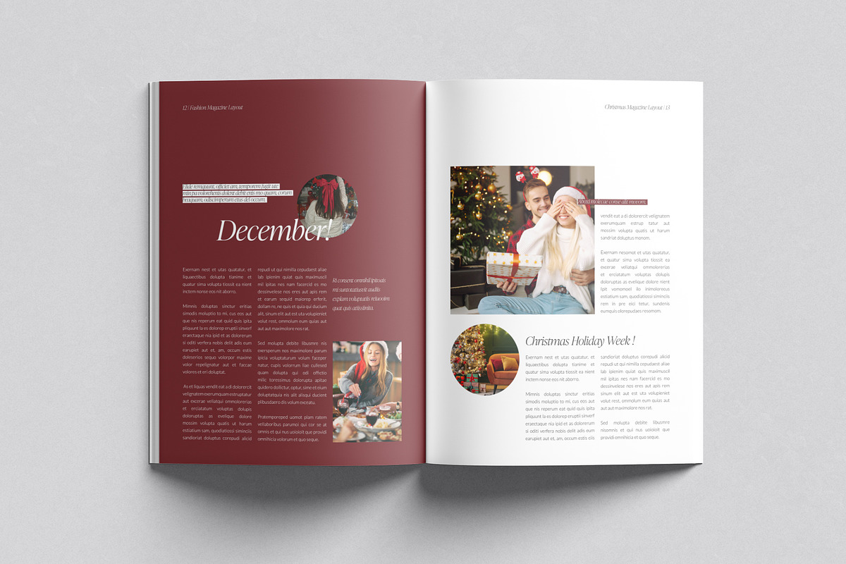 Christmas Magazine Template, a Magazine Template by DesignCrest