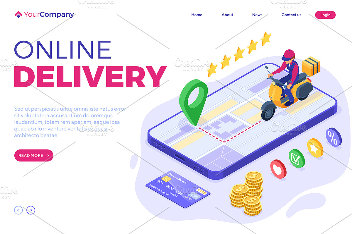 Online Internet Shopping Delivery, a Food Illustration by TAlex (Photo 6 of 6)
