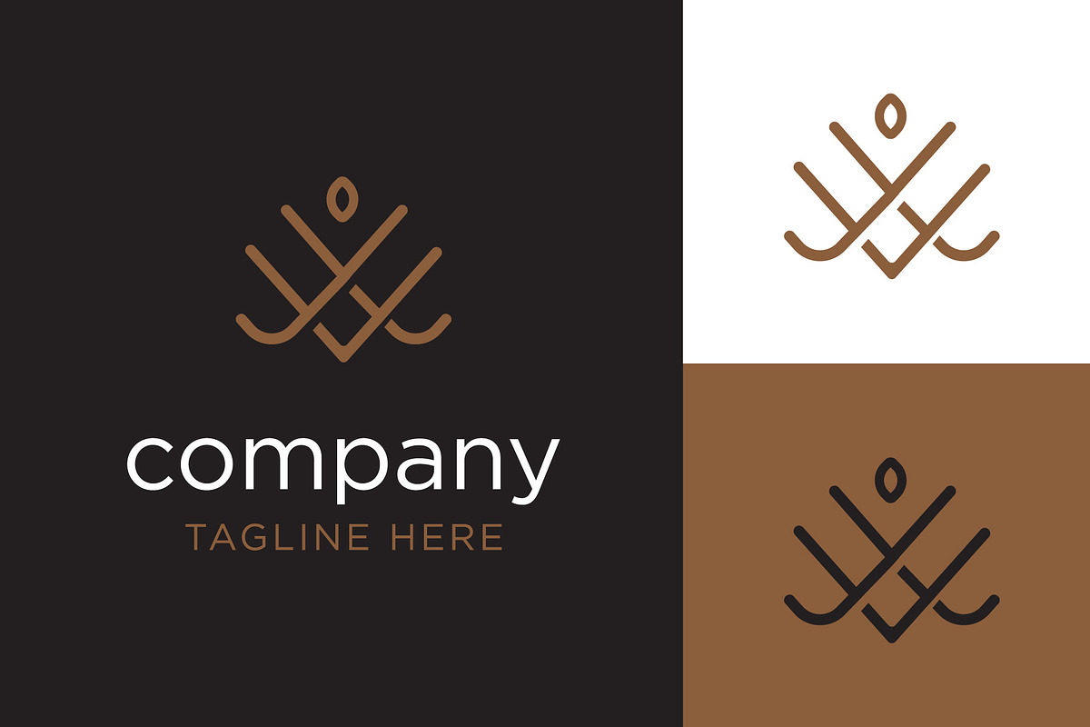 Linear Crown Shell Pearl Royal Logo, a Branding & Logo Template by funpixel