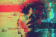 90 Glitch faces, a Person Illustration by Handmadefont (Thumbnail 19 of 94)