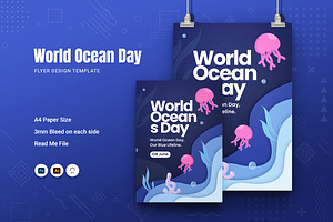 World Ocean Day Flyer, a Flyer Template by Fannan Studio