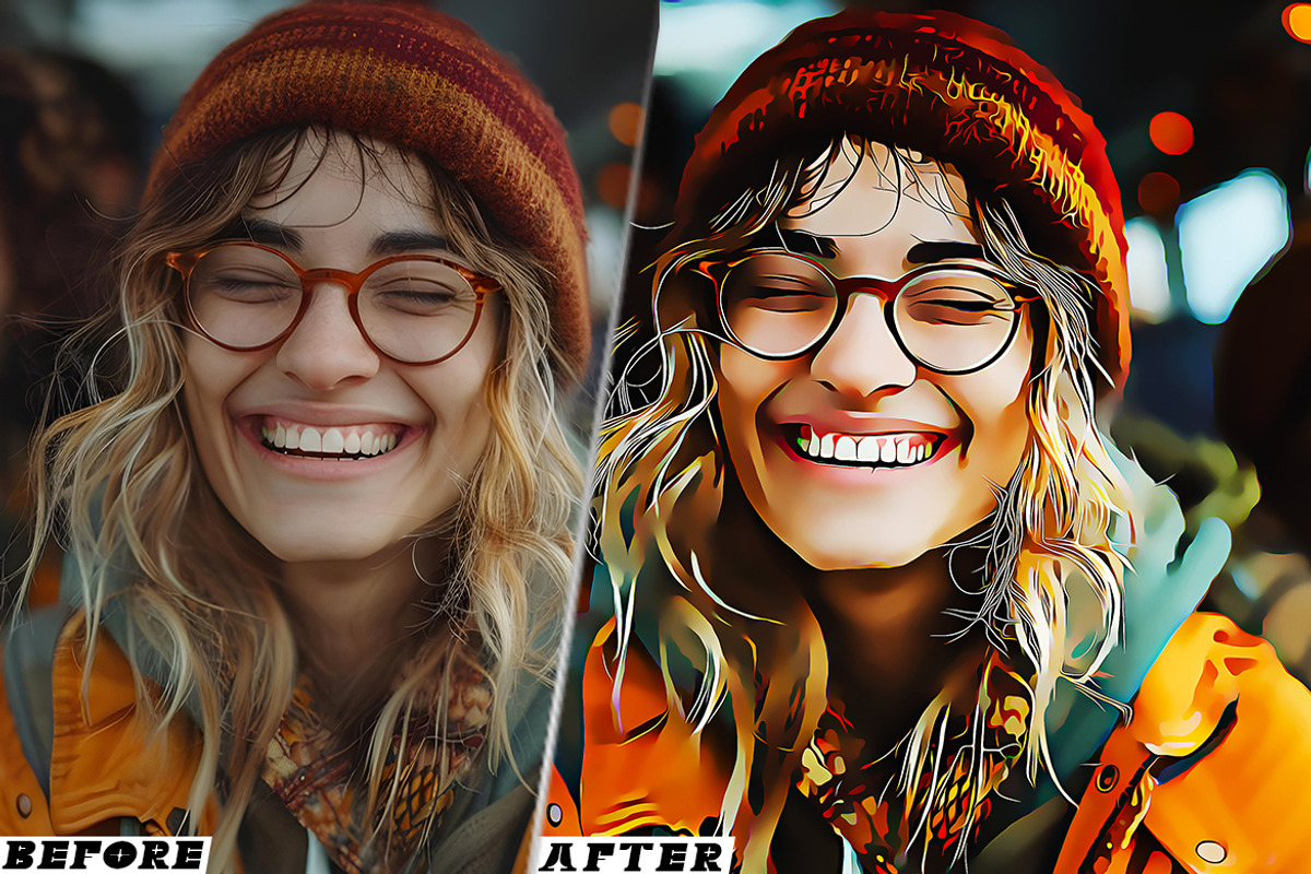 Ultra Cartoon Paint Photoshop Action, an Action Add-On by one-touch (Photo 6 of 10)