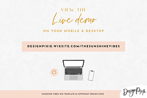 Wix Website Template Sunshine Vibes