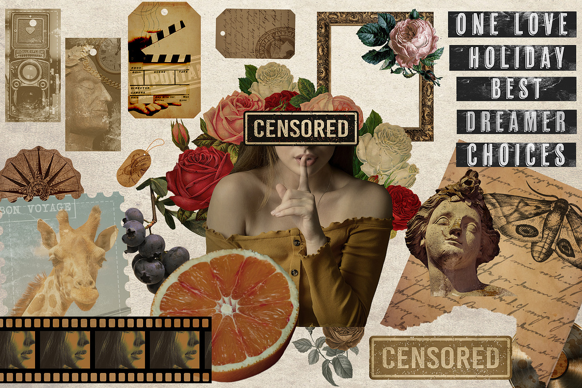 26 Vintage Collage Elements, an Object Graphic by Studio Angel Arts (Photo 2 of 3)