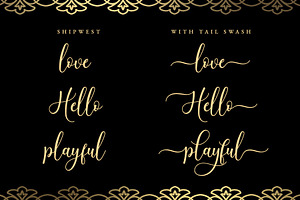 Shipwest - Tail Swash Script Font