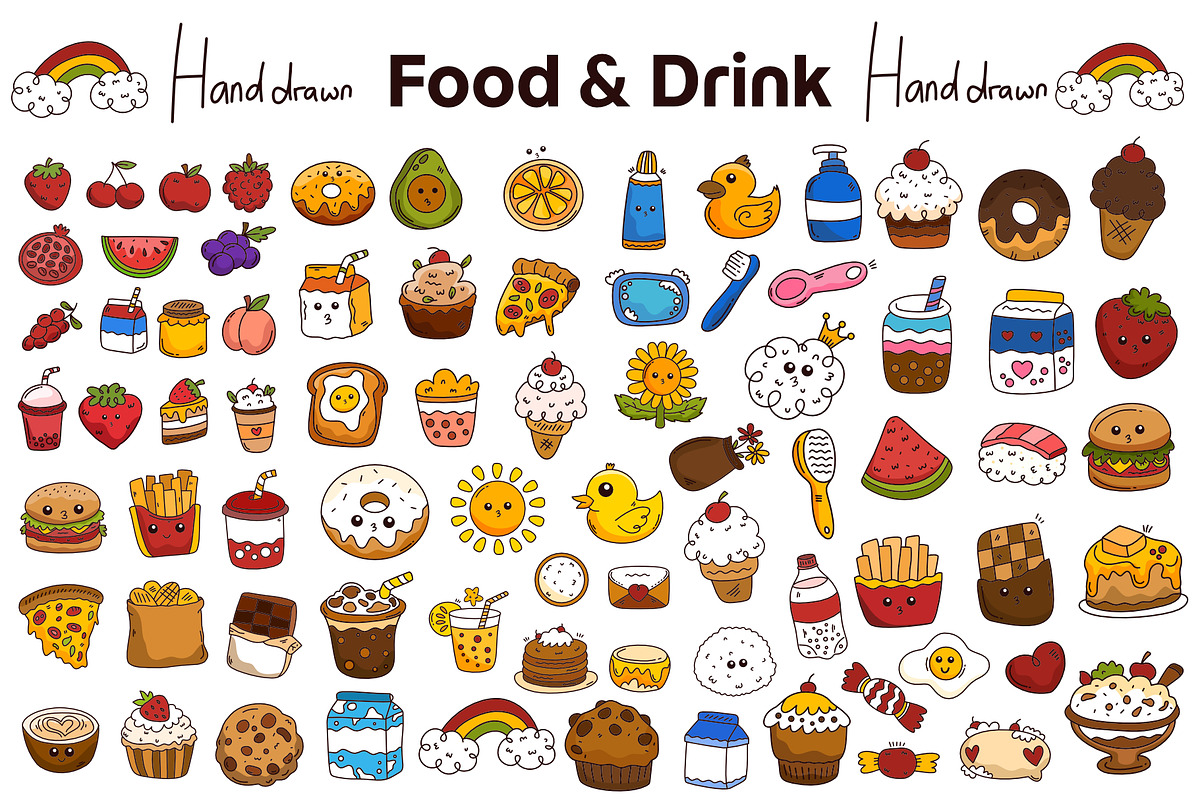 food and drink illustration 70+ set, a Food Illustration by foxndeer (Photo 1 of 4)