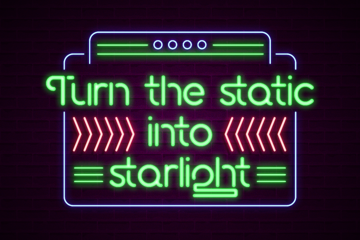 Neonova - Neon Retro Style Font, a Sans Serif Font by PuriCreative (Photo 4 of 9)