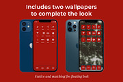300 Christmas Dark Red iOS 14 Icons, an Icon by A Good Design Studio (Thumbnail 3 of 5)