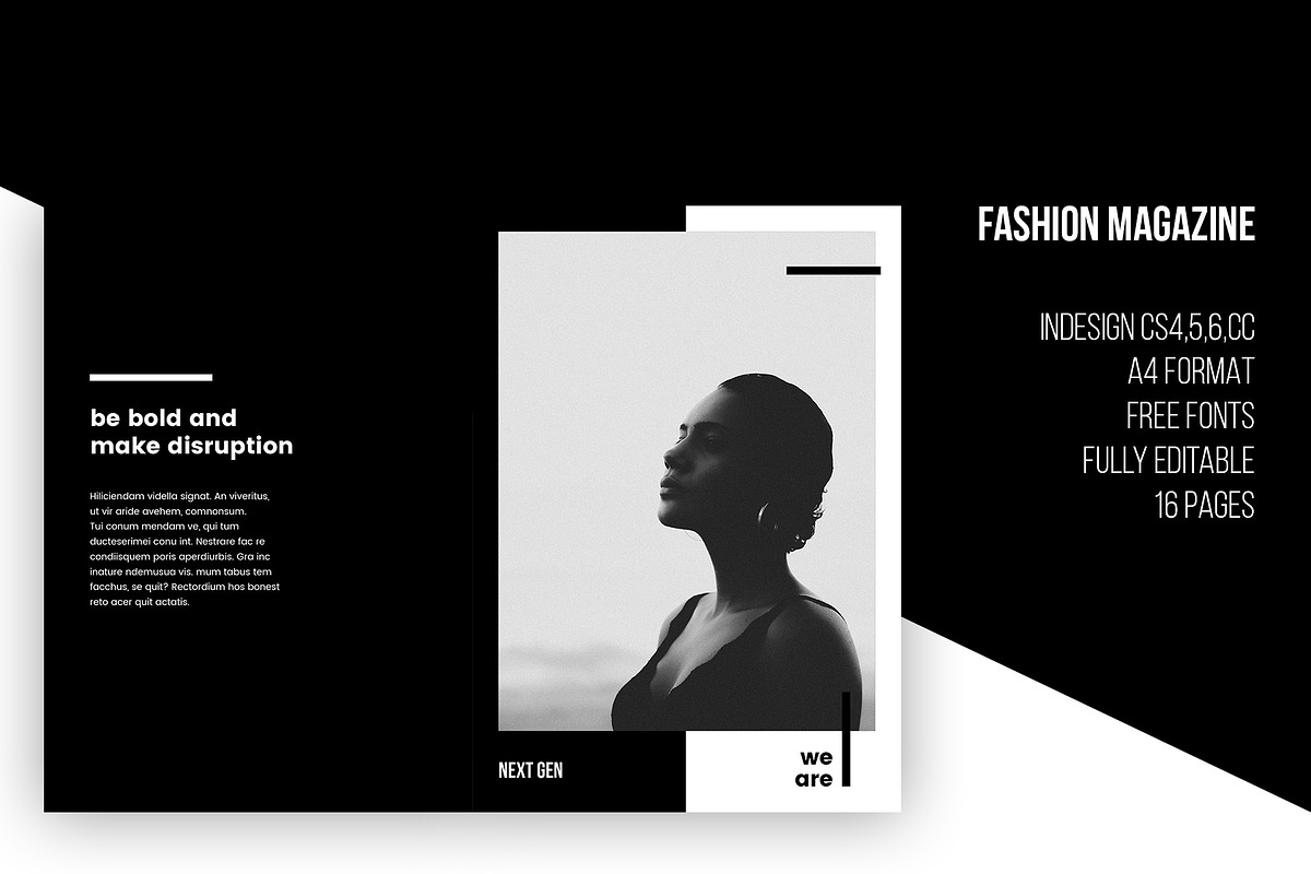 Fashion Magazine - InDesign Template, a Magazine Template by Print design (Photo 1 of 5)