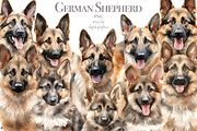 German Shepherd, an Illustration by TheCuteShop (Thumbnail 1 of 3)