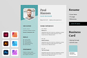 Hannes Resume CV & Business Card, a Resume Template by Jinro (Thumbnail 1 of 5)
