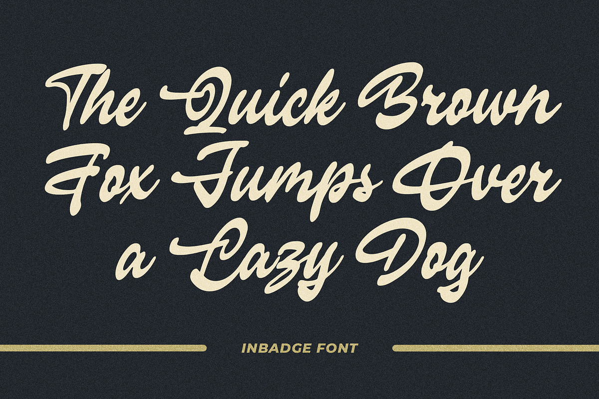 Inbadge a Branding Logotype Font, a Script Font by Blankids Studio (Photo 6 of 7)