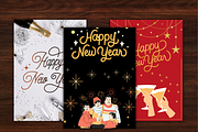 Elegant New Year Card Collection, a Card Template by WynterLife Studio (Thumbnail 2 of 6)