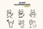 Angry Cats – Hand-Drawn Set, an Illustration by The Layered Art (Thumbnail 4 of 6)