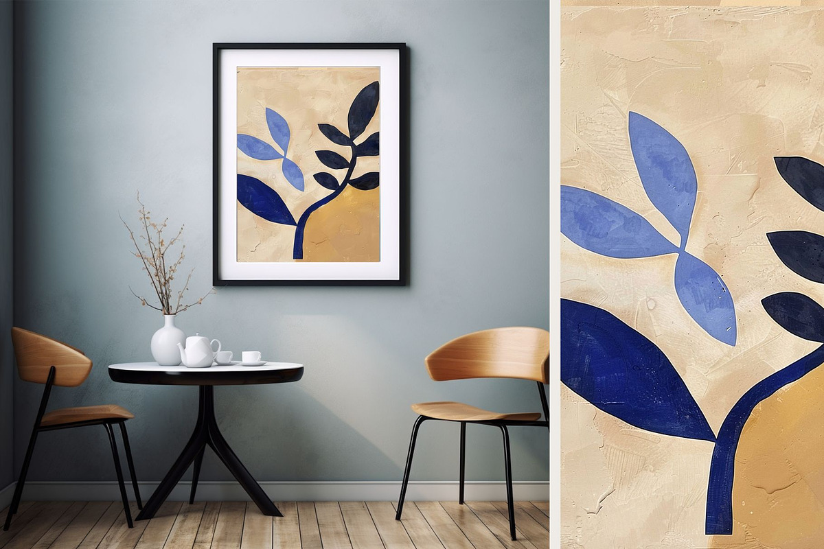 21 matisse blue wall art print, a Decorative Illustration by ARTOZEN DIGITAL (Photo 9 of 17)