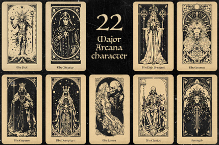 22 Tarot Patterns of Major Arcana, an Object Graphic by lynnn423