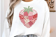 Patchwork Strawberry PNG, an Illustration by CreationArt (Thumbnail 2 of 5)