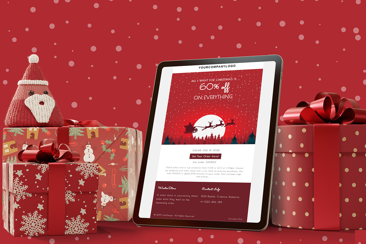 Santa Email Template, an Email Template by Khryna Designs (Photo 1 of 2)