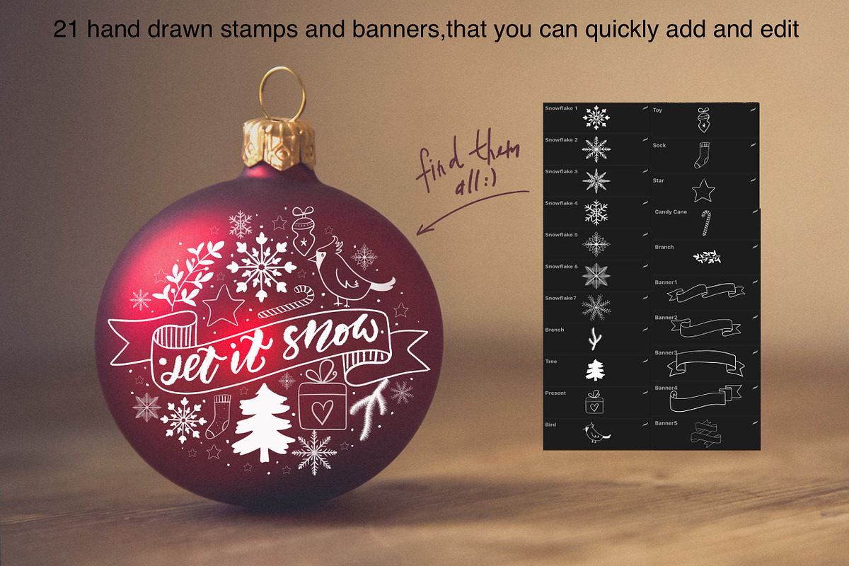 Winter Wishes Creator Kit, a Brush Add-On by Letter Elfa Studio (Photo 7 of 10)