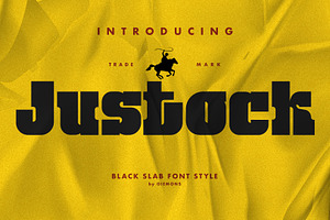 Justock Font - Black Slab