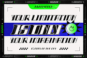 Seristic Y2K Display Typeface, a Font by graphicook (Thumbnail 5 of 16)