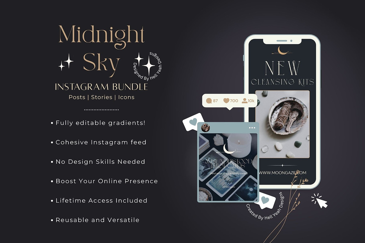 Midnight Sky Branding Starter Kit, a Branding & Logo Template by Hell Yeah Designs (Photo 4 of 16)