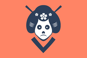 japanese woman ghost culture logo, a Branding & Logo Template by devastd