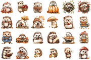 Autumn Hedgehog Clipart, an Illustration by Sublimation Artist (Thumbnail 2 of 6)