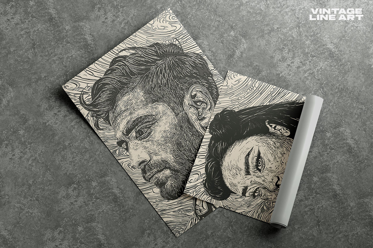 Vintage Line Art Photo Effect, an Action Add-On by Amorjesu.com (Photo 27 of 27)