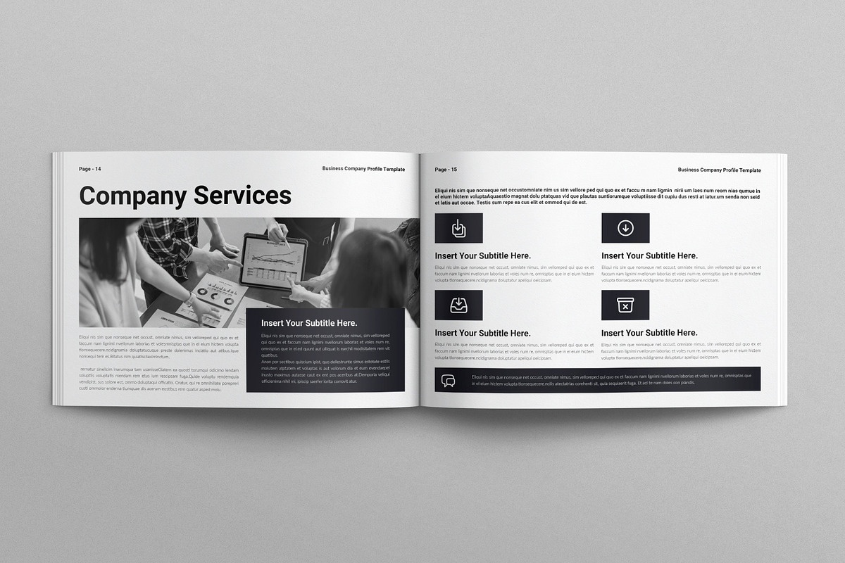 Business Company Profile Landscape, a Brochure Template by E-Type (Photo 6 of 8)