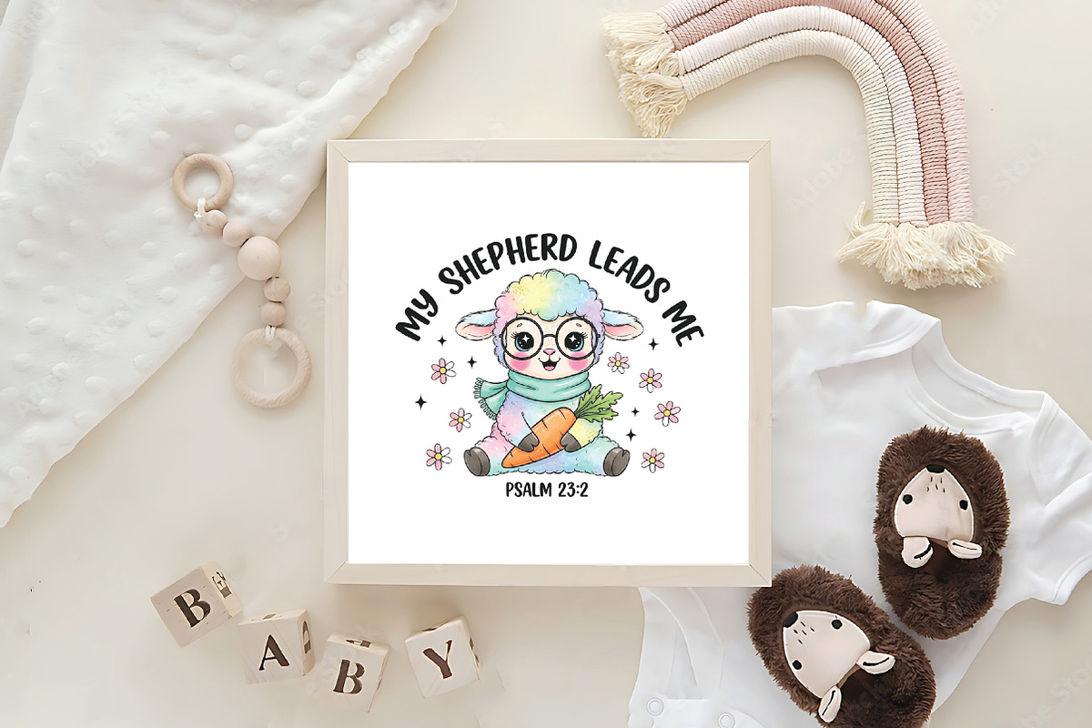 Easter Sheep Clipart Png, an Illustration by CraftArtStudio (Photo 4 of 4)