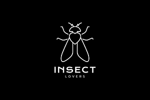 Insect Flying With Love Line Logo