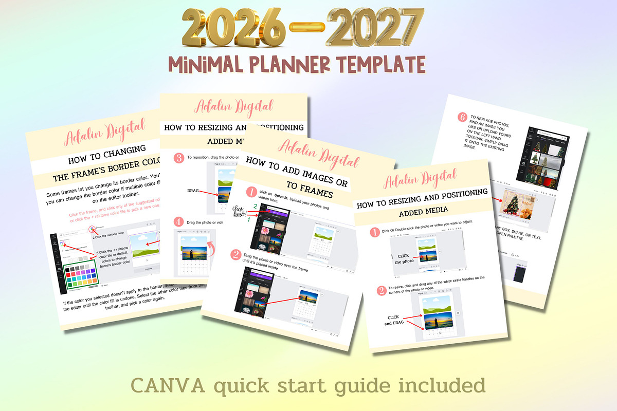 2026-2027 Minimal Planner Template, a Print Template by Adalin Shop (Photo 11 of 12)