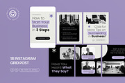 Business Instagram Grid Post, a Social Media Template by graphicook (Thumbnail 1 of 3)