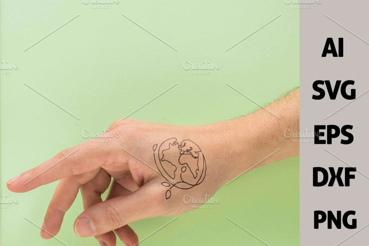 Earth Mystical Celestial Tattoo Idea, an Object Illustration by ARTify Illustrations (Photo 4 of 5)