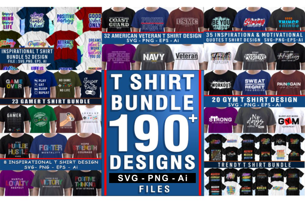 T shirt Design Mega Bundle, an Object Graphic by D2PUTRI (Photo 3 of 37)